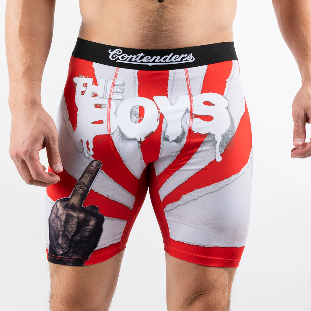 The Boys Poster Mens Brief Shorts Red White