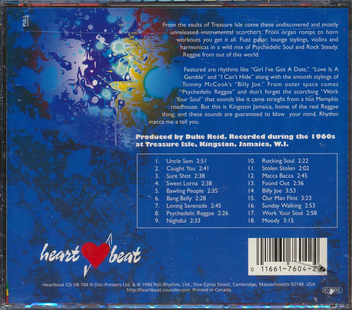 Tommy McCook, Duke Reid, Etc. - Run Rhythm Run: Rock Steady And Reggae Instrumentals From Treasure Isle (marked/ltd stock) Music CD