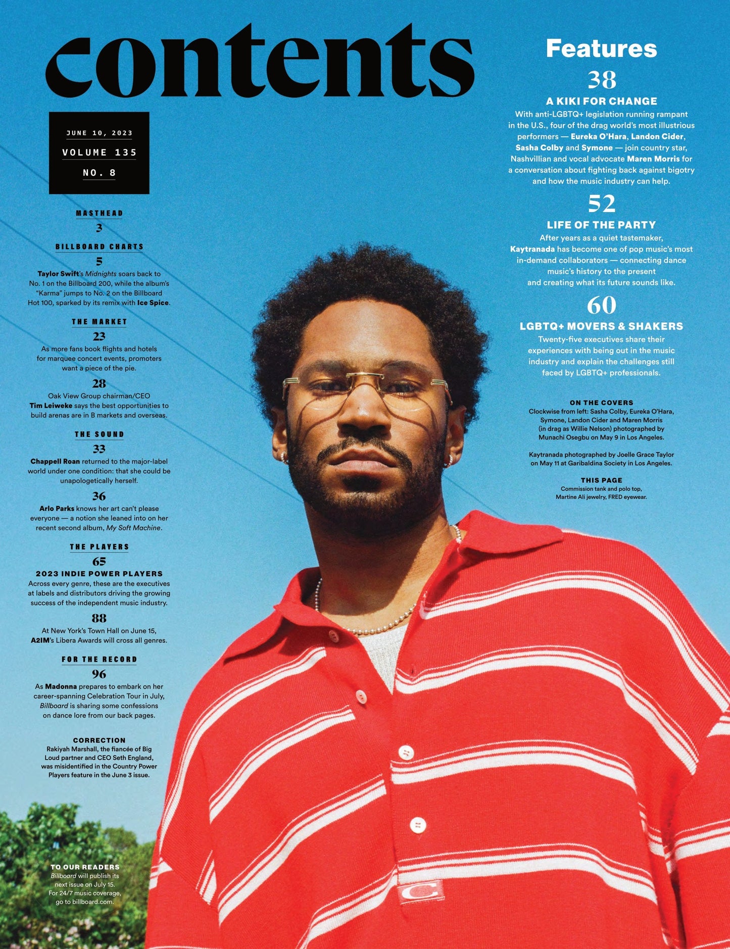 Billboard - 23.06.10 Edition: 25 LGBTQ+ Leaders Shaping The Business, Kaytranada Charts Dance Music’s Future, Taylor Swift’s Midnights Back To No. 1, Coco Jones, Jelly Roll Ascends Country & More!