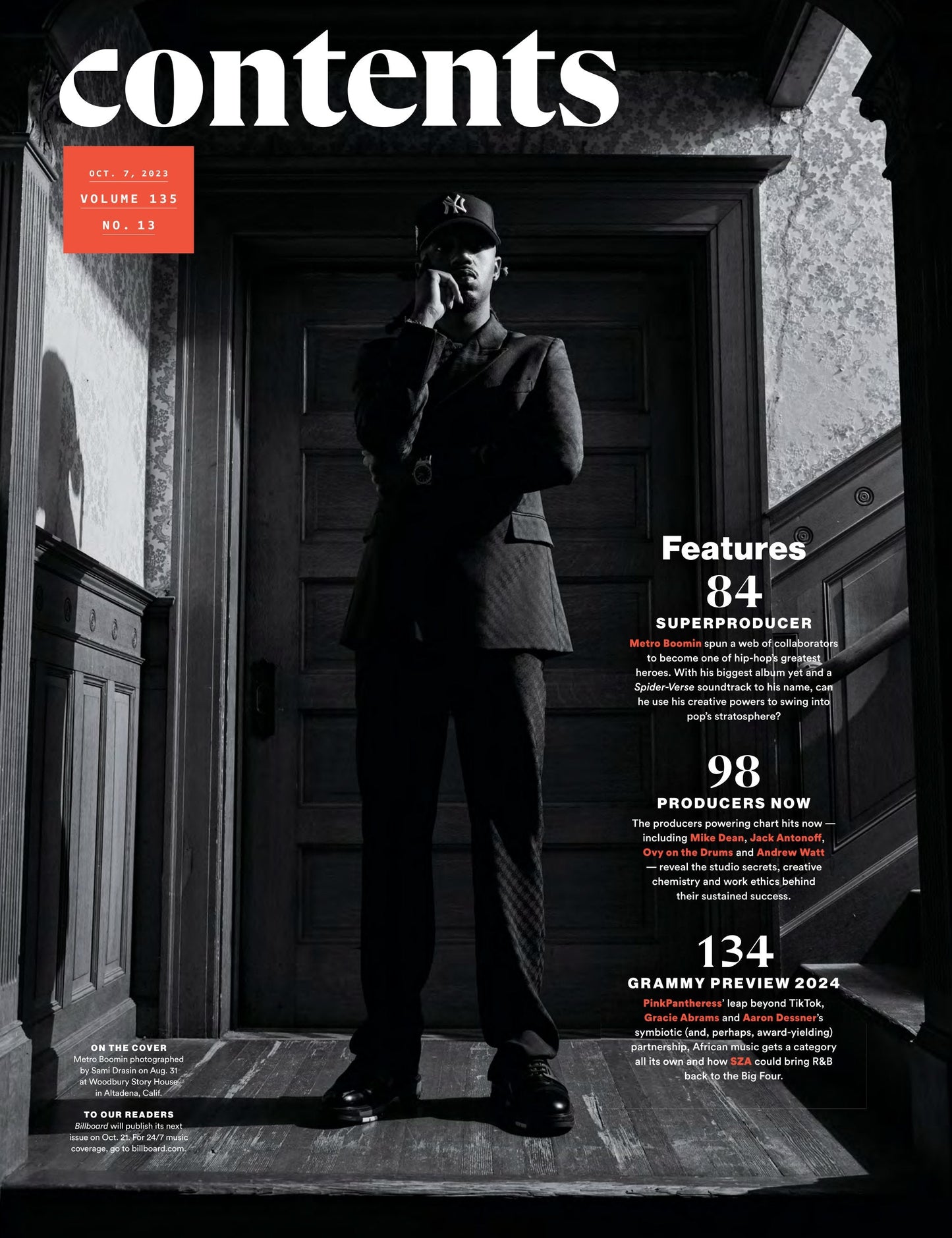 Billboard - 23.10.07 Edition: Producers Now Studio Marvel, Inside Metro Boomin's Own Cinematic Universe, Grammy Preview 2024, Jack Antonoff, Andrew Watt, Gracie Abrams, Ghostwriter Speaks Out & More!