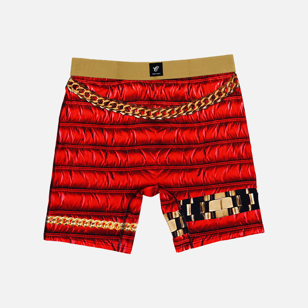 Contenders Feel So Good Mens Brief Shorts Red