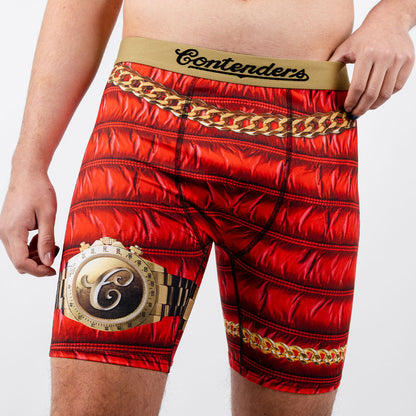Contenders Feel So Good Mens Brief Shorts Red