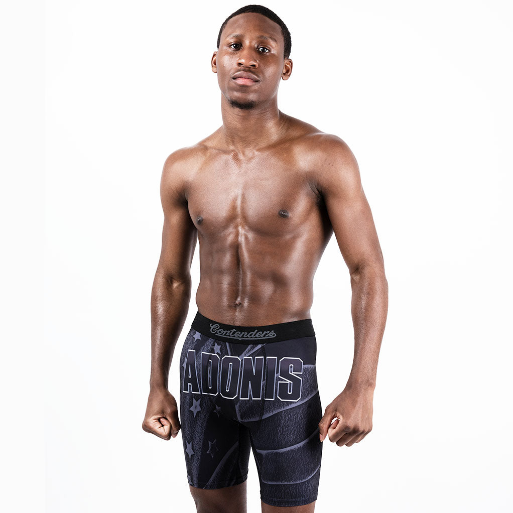 Creed III 'Adonis' Black Flag Mens Brief Shorts Black