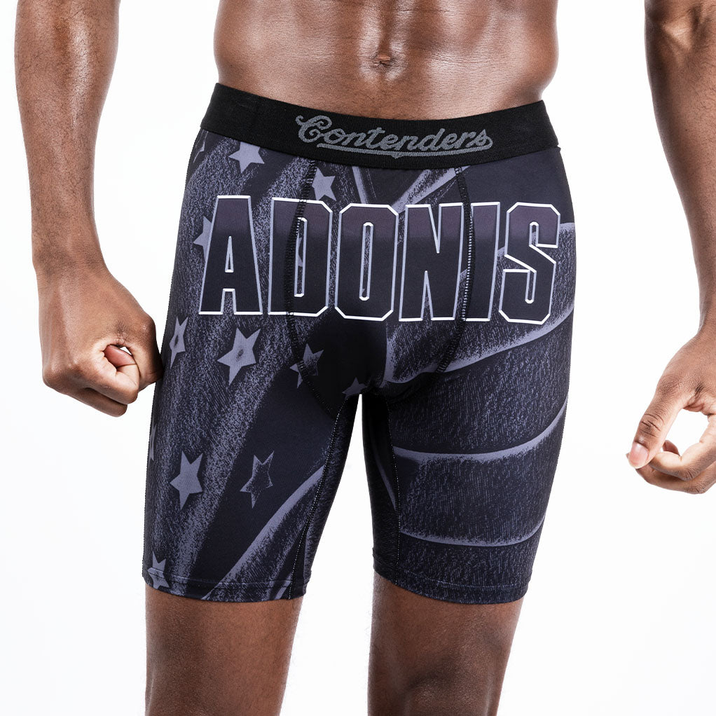 Creed III 'Adonis' Black Flag Mens Brief Shorts Black