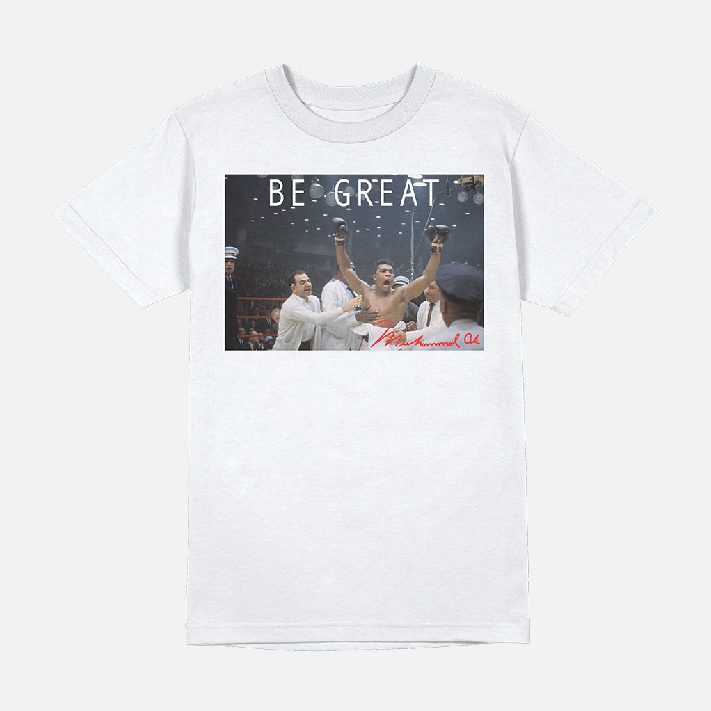 Muhammad Ali Be Great Mens T Shirt White