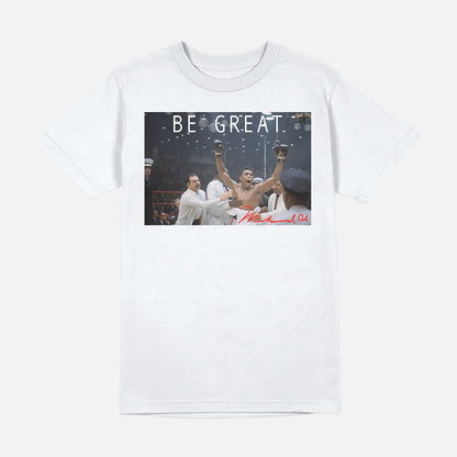 Muhammad Ali Be Great Mens T Shirt White