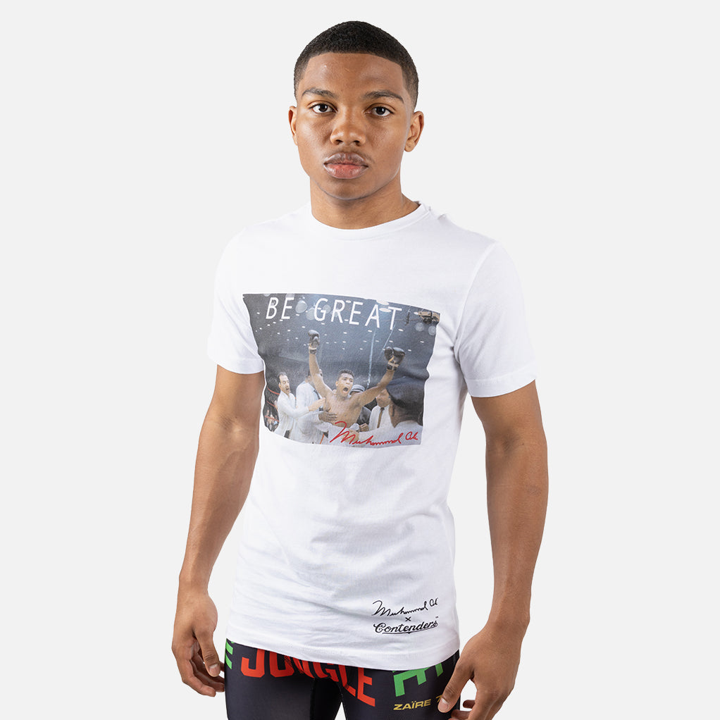 Muhammad Ali Be Great Mens T Shirt White