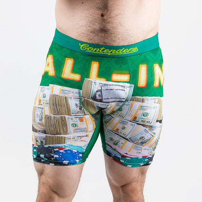 Daniel Negreanu All-In Mens Brief Shorts Green