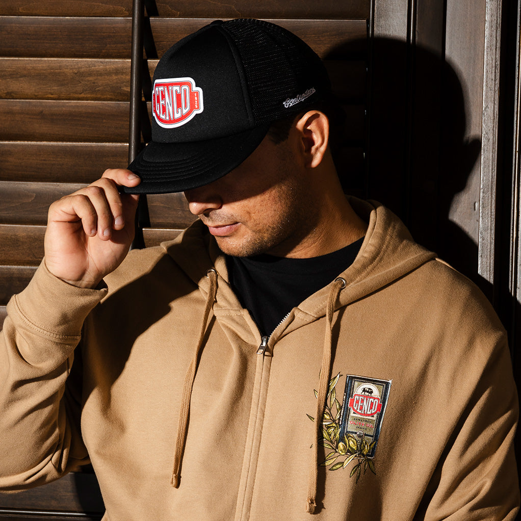 The Godfather Genco Olive Oil Trucker Snapback Hat Black