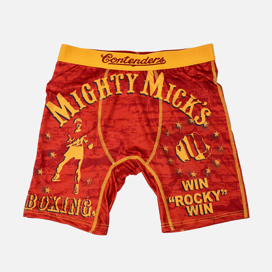 Rocky Mighty Mick's Gym Mens Brief Shorts Maroon