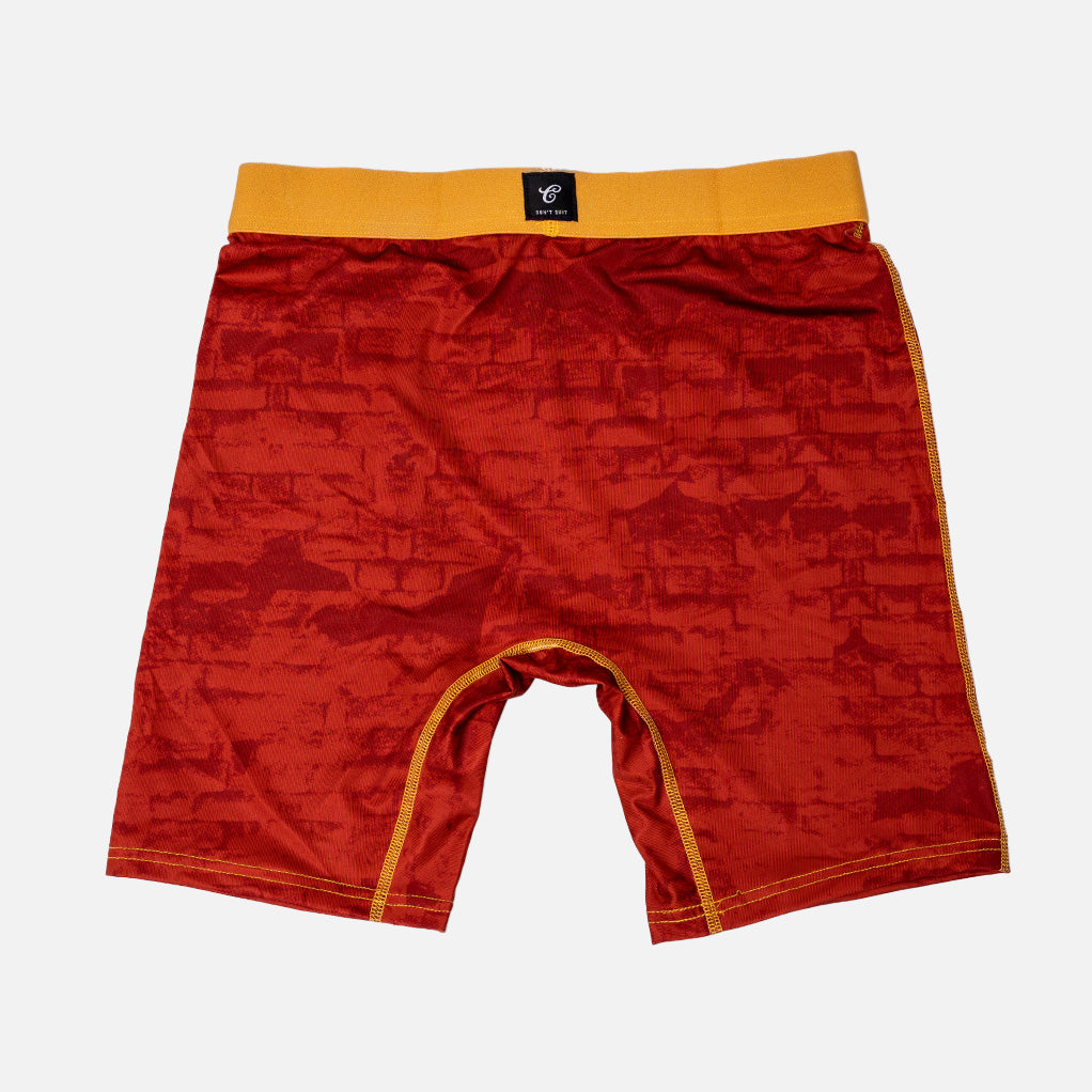 Rocky Mighty Mick's Gym Mens Brief Shorts Maroon