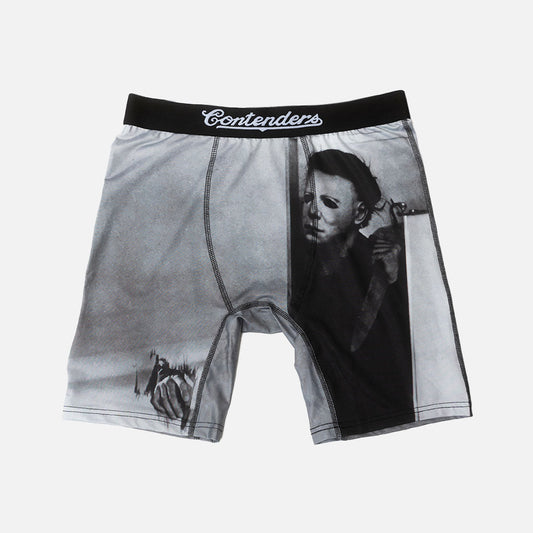 Halloween I See You Mens Brief Shorts Grey