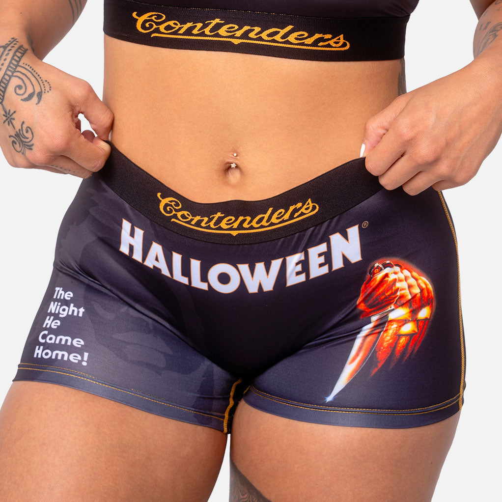 Halloween Poster Womens Boy Shorts Black