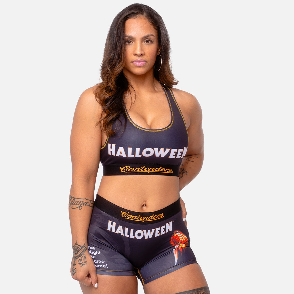 Halloween Poster Womens Boy Shorts Black