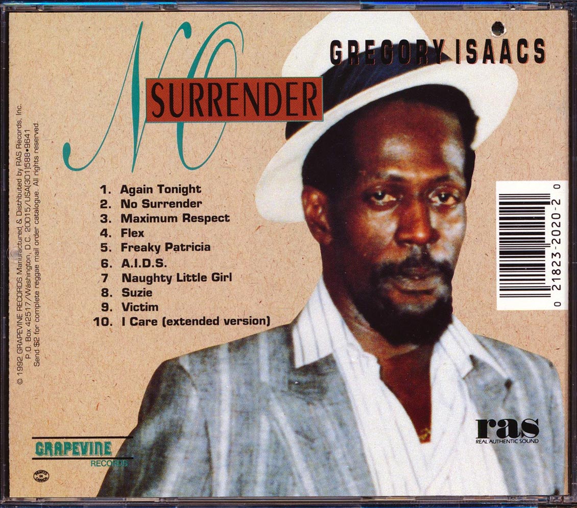 Gregory Isaacs - No Surrender (marked/ltd stock) Music CD