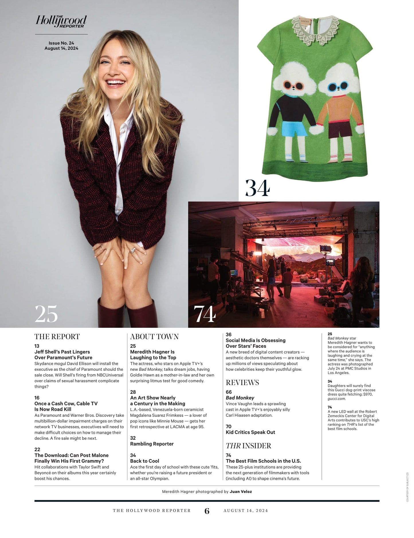 The Hollywood Reporter - 24.08.14 Edition: Demi Lovato Steps Behind The Camera For Brutally Candid Look At Young Fame, 50 Most Powerful Players In Kids Entertainment & Carol Burnett Talk Palm Royale!