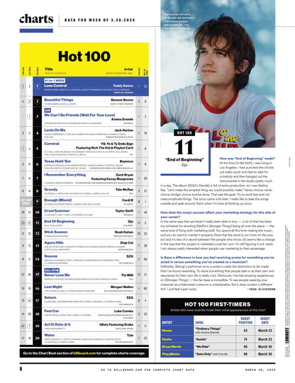 Billboard - 24.03.30 Edition: Tyla Starts A Fire With 'Water'