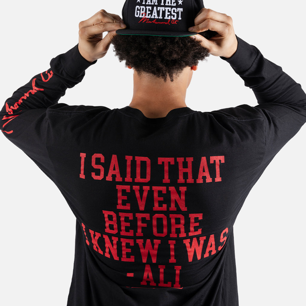 MUHAMMAD ALI I AM THE GREATEST LONG SLEEVE SHIRT