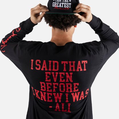 MUHAMMAD ALI I AM THE GREATEST LONG SLEEVE SHIRT