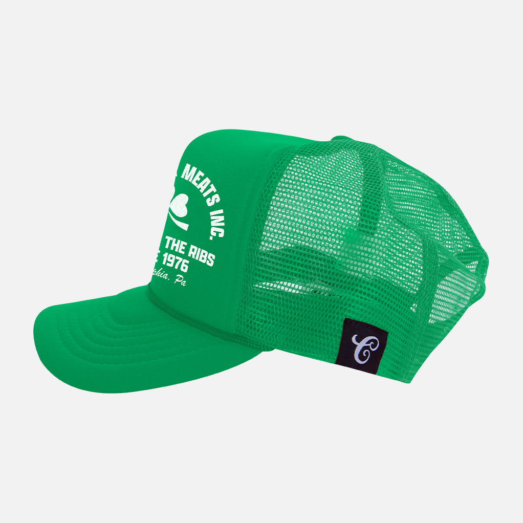 Rocky Shamrock Meats Trucker Snapback Hat Green