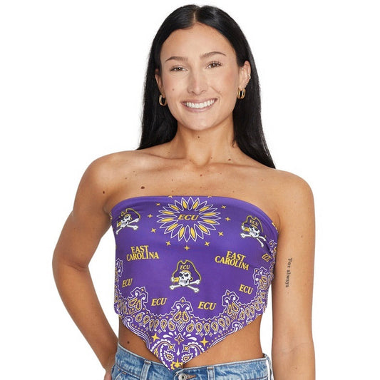 ECU Pirates Womens Bandana Top Officially Licensed