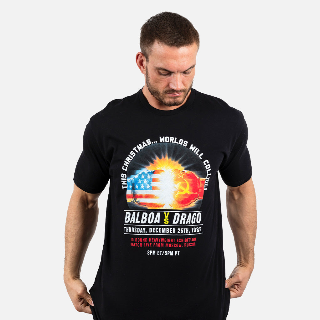 Rocky Worlds Will Collide Poster Mens T Shirt