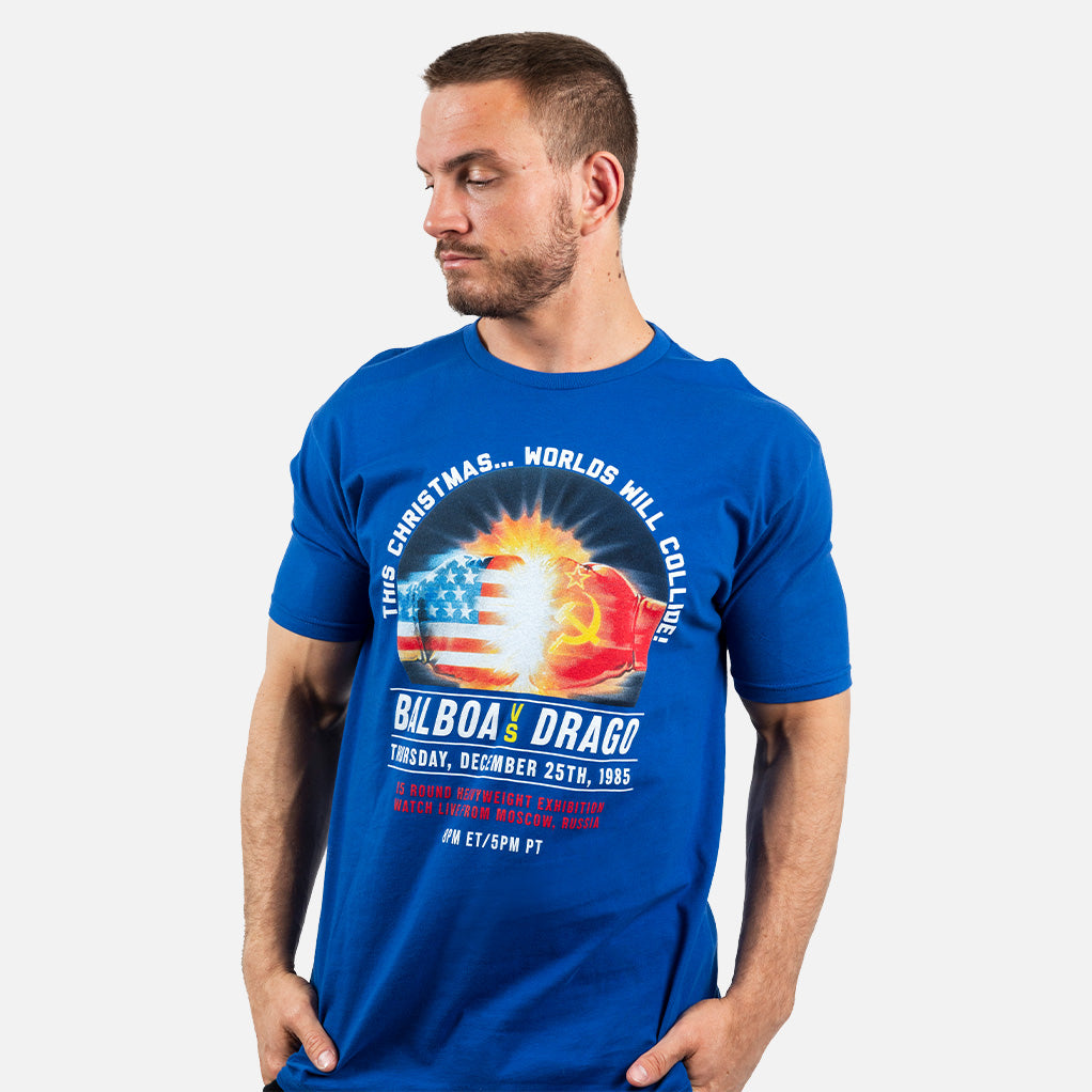 Rocky Worlds Will Collide Poster Mens T Shirt