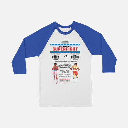 Rocky Super Fight Poster Raglan T Shirt