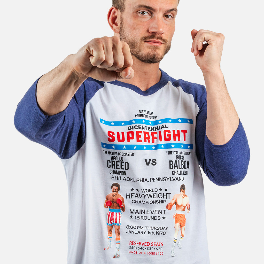 Rocky Super Fight Poster Raglan T Shirt