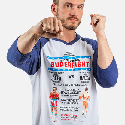 Rocky Super Fight Poster Raglan T Shirt