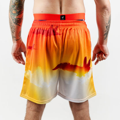 Top Gun Maverick Jets Horizon Mens Mesh Active Shorts