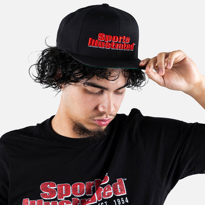 Sports Illustrated SI Retro Logo Snapback Hat Black