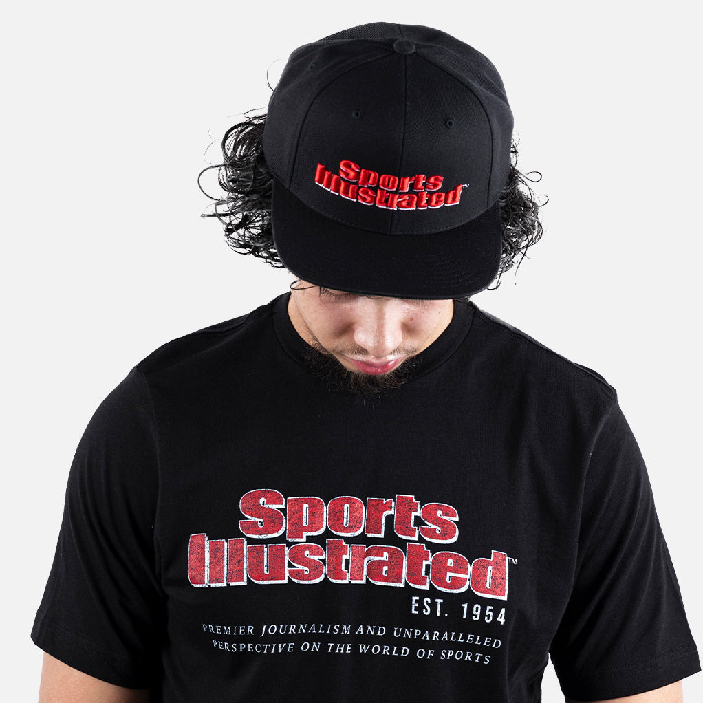 Sports Illustrated SI Retro Logo Snapback Hat Black
