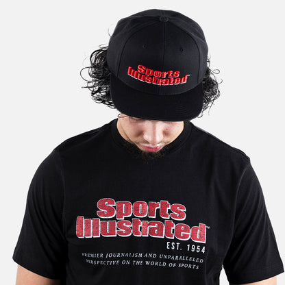 Sports Illustrated SI Retro Logo Snapback Hat Black