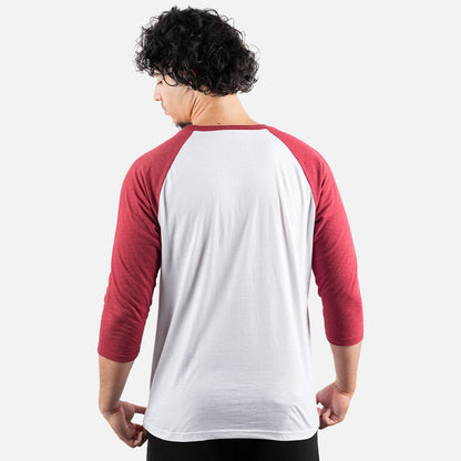 Sports Illustrated SI Retro Logo Raglan Mens T Shirt White Red
