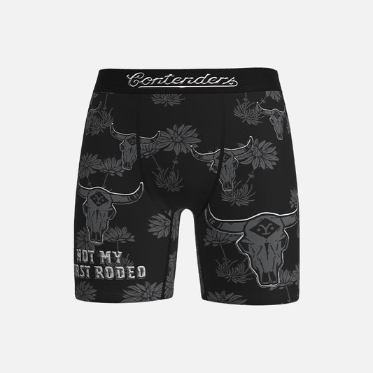 Yellowstone Bull Skull Mens Brief Shorts Black