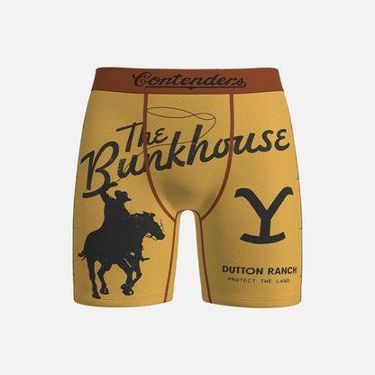 Yellowstone The Bunkhouse Mens Brief Shorts Gold