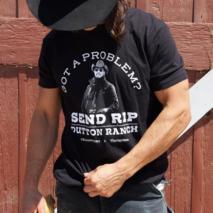 Yellowstone Send Rip Mens T Shirt Black