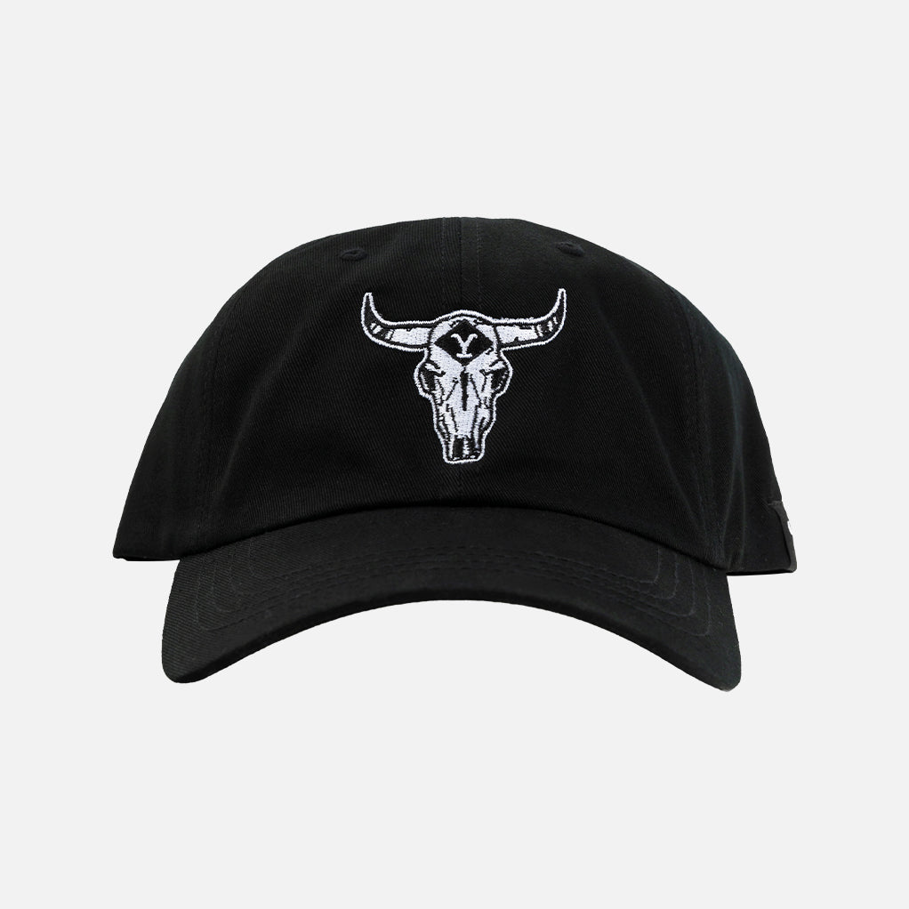 Yellowstone Bull Skull Dad Hat Black