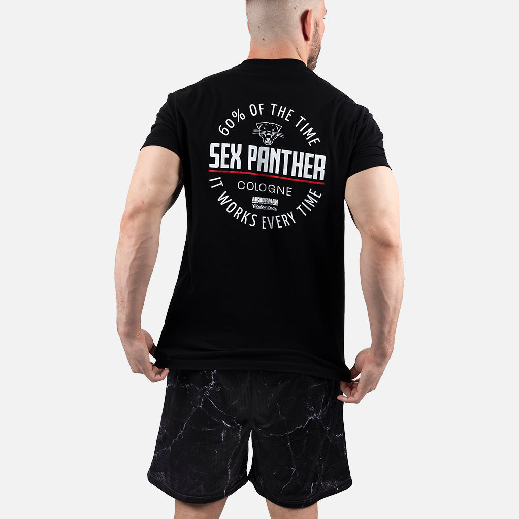 Anchorman Sex Panther Mesh Active Mens Shorts Black