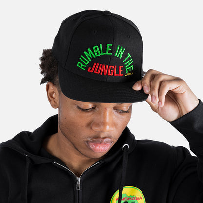 Muhammad Ali Rumble Kinshasa Stamp Snapback Hat Black