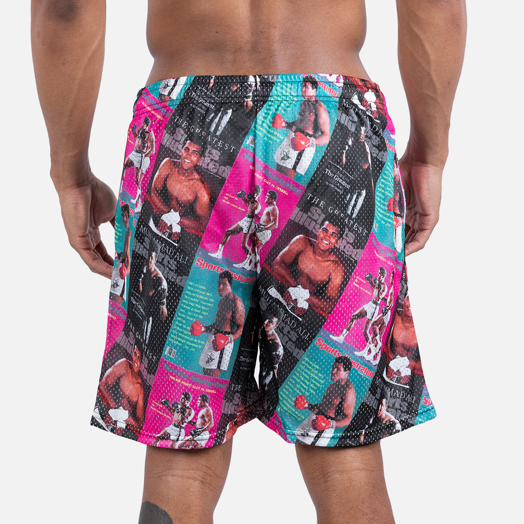 Sports Illustrated x Ali Covers Mens Mesh Active Shorts