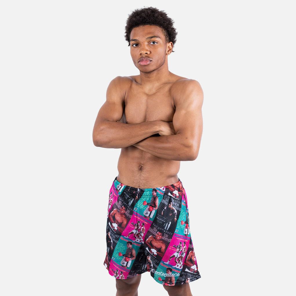 Sports Illustrated x Ali Covers Mens Mesh Active Shorts