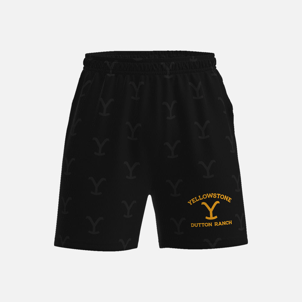 Yellowstone Big Y Mens Mesh Active Shorts