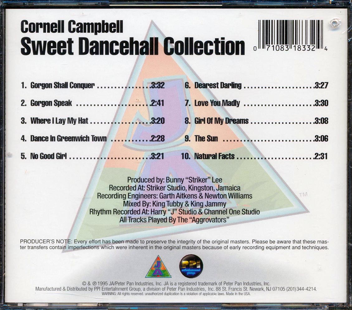 Cornell Campbell - Sweet Dancehall Collection (marked/ltd stock) Music CD