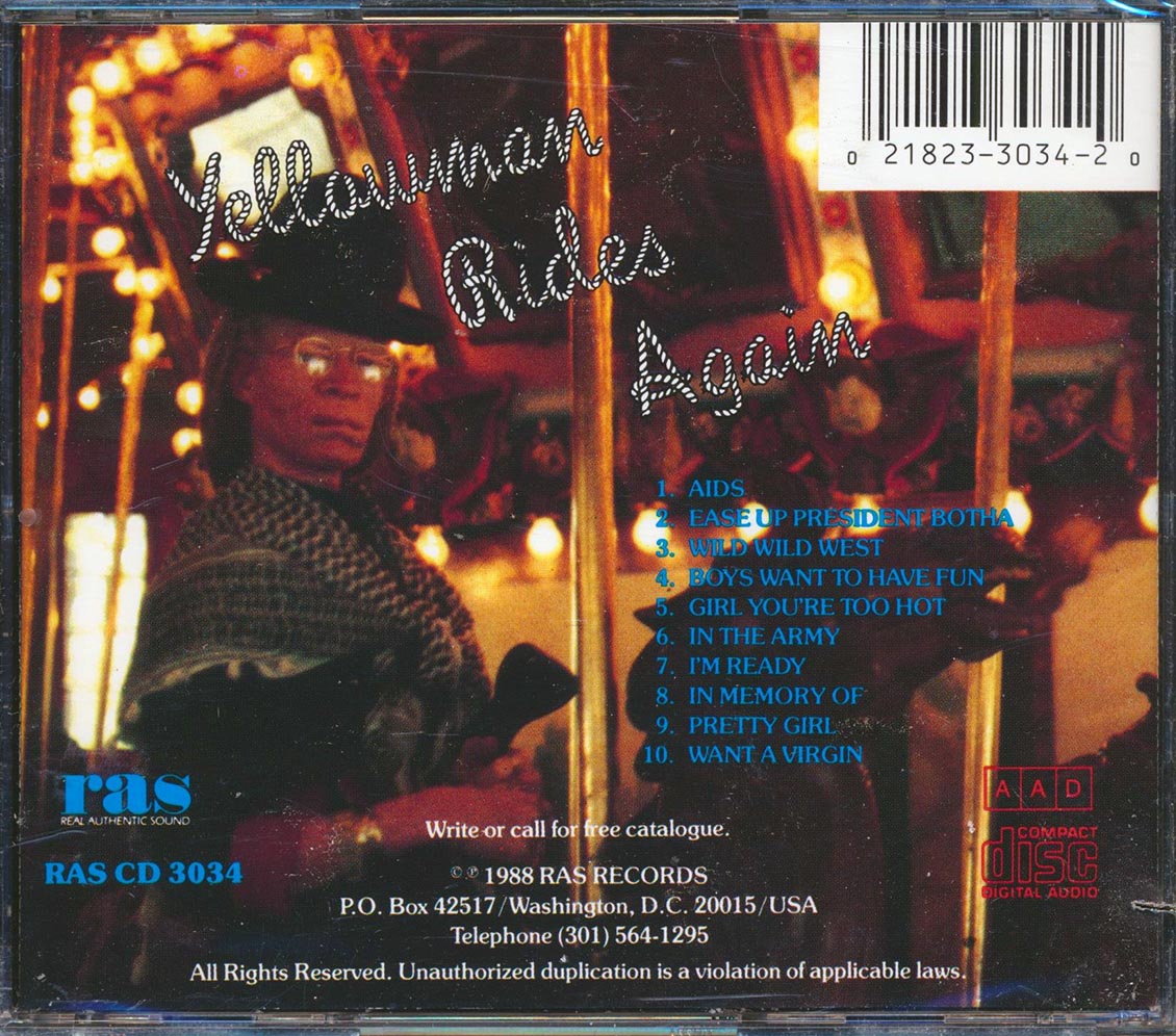 Yellowman - Yellowman Rides Again Music CD