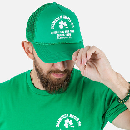 Rocky Shamrock Meats Trucker Snapback Hat Green