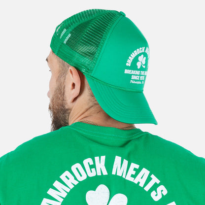 Rocky Shamrock Meats Trucker Snapback Hat Green