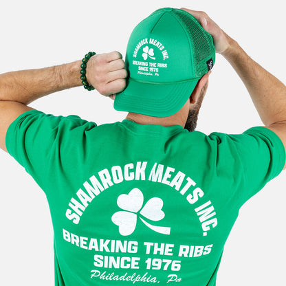 Rocky Shamrock Meats Trucker Snapback Hat Green