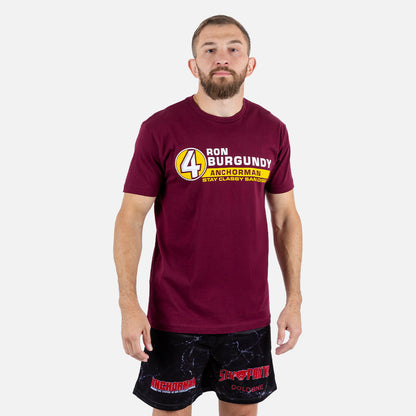 Anchorman The Anchormen Ron Mens T Shirt Maroon